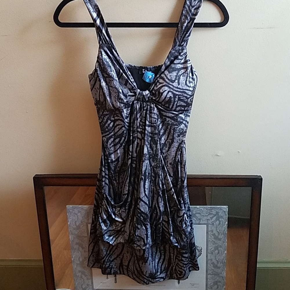 Black and silver dress